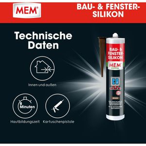 Produktbild für Silikon MEM Bau- &amp; Fenster, transparent