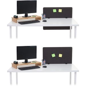 Produktbild für Tischtrennwand Mendler HWC-G75, dunkelgrau