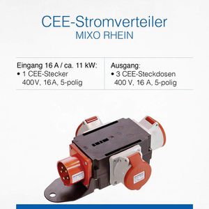 Produktbild für CEE-Stromverteiler as-Schwabe Mixo Rhein, mobil