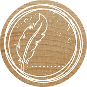 Produktbild für Motivstempel Colop Woodies Feder, aus Holz