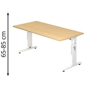 Schreibtisch Hammerbacher O-Serie, ahorn / weiß