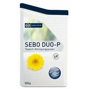 Sebo Teppichreiniger Duo-P, 500g, Reinigungspulver, Clean Box, 1 Handbüste im Deckel