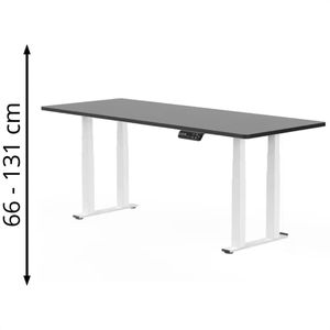 Schreibtisch FlexiSpot E7W Plus, schwarz / weiß