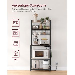 Produktbild für Küchenregal Vasagle KKS037B02EU, graubraun