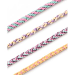Produktbild für Bastelset Folia Kumihimo Bracelets, Pastell Rainbow