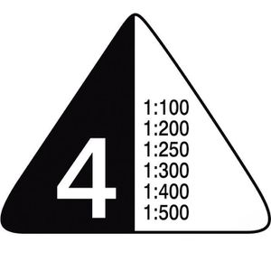 Produktbild für Dreikantmaßstab Rumold 195/4/30 Aluminium, 30cm