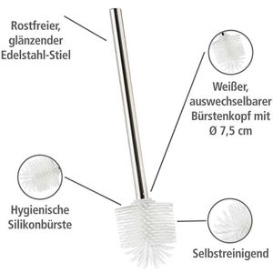 Produktbild für WC-Bürste Wenko Silikon, silber