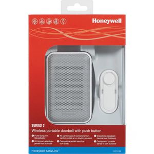 Produktbild für Türklingel Honeywell DC313S, LED-Blinken, 150m Funk, Set