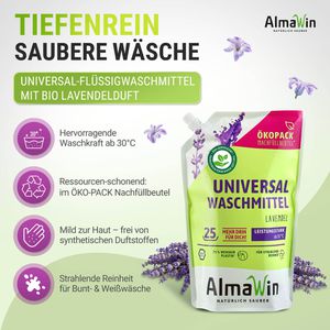 Produktbild für Waschmittel AlmaWin Vollwaschmittel Lavendelduft