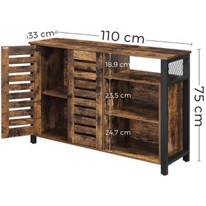 Produktbild für Sideboard Vasagle LSC083B01V1, aus Holz, vintage braun
