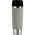 Isolierbecher Emsa Travel Mug Waves Grande, 500ml hält 6h warm, Edelstahl doppelwandig, puder-grau