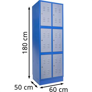 Produktbild für Schließfachschrank Güde Typ 6F, 40697, grau