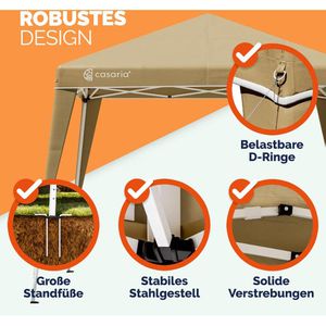 Produktbild für Pavillon CASARIA Capri Popup, 105734, beige