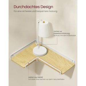 Produktbild für Wandregal Vasagle LLS831B01, weiß / eiche