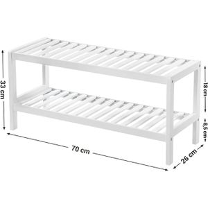 Produktbild für Schuhregal Songmics LBS02WT, aus Bambus