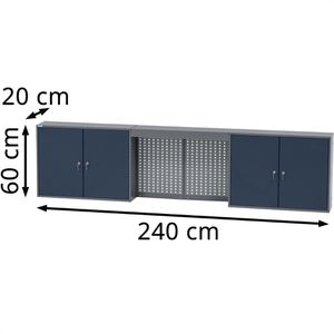Produktbild für Werkzeugschrank Küpper 70183, aus Metall, grau / blau