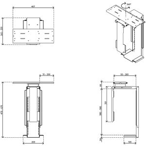 Produktbild für PC-Halterung Dataflex 32.322, Viewmate, drehbar