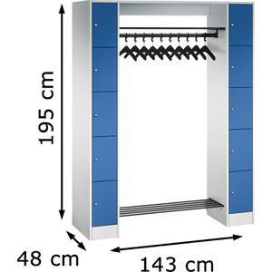 Produktbild für Schließfachschrank CP-Möbel Serie 8070, blau