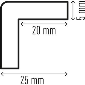 Produktbild für Schutzprofil Durable C20, Winkel, magnetisch