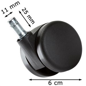 Produktbild für Stuhlrollen Mayer 9993s, 5 Stück