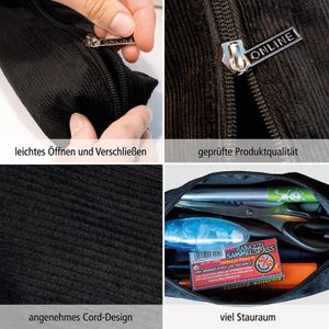 Produktbild für Federmäppchen Online Cord Black