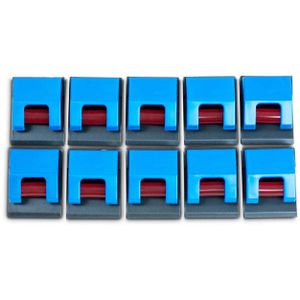 Produktbild für Planhalter-Rollenclips Maul Hebel 6241035, blau