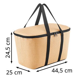 Produktbild für Kühltasche Reisenthel Coolerbag raffia black, faltbar
