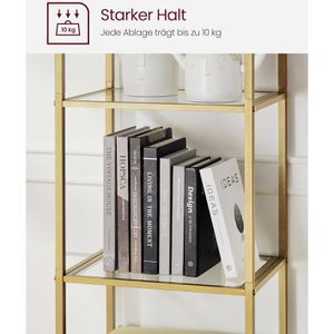 Produktbild für Bücherregal Vasagle LGT501A01, gold