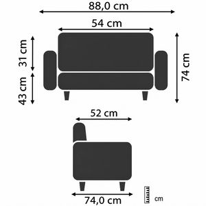 Produktbild für Loungesessel hJh-OFFICE CURACAO CORD, 713517, weiß