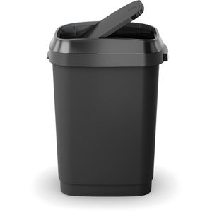 Produktbild für Mülleimer Curver KIS Dual Swing, schwarz/grau