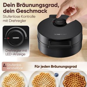 Produktbild für Waffeleisen Clatronic WA3832 Waffelautomat, 1200 Watt