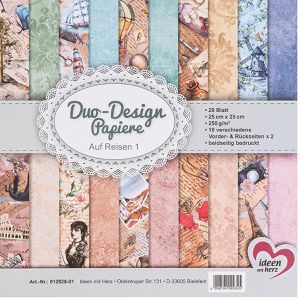 Produktbild für Motivpapier Ideen-mit-Herz Duo-Design-Papiere, 25 x 25 cm