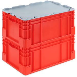 Produktbild für Eurobox Alpha-Paletten Silverline, rot, 50 Liter