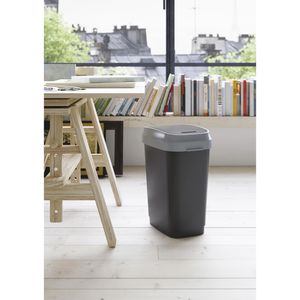 Produktbild für Mülleimer Curver KIS Dual Swing, schwarz/grau