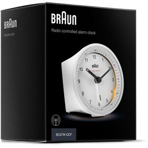 Produktbild für Wecker Braun BC07W DCF weiß, analog