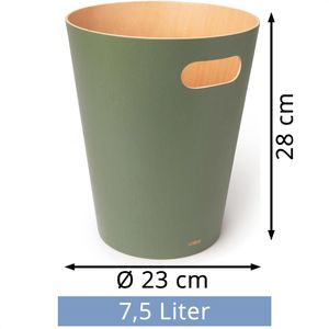 Produktbild für Papierkorb Umbra Woodrow Can, 082780-1095, grün