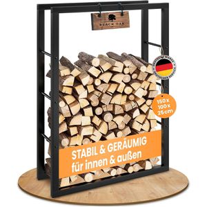 Kaminholzregal Black-Oak Jack, schwarz