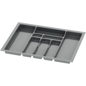 Besteckkasten Sossai Divio, anthrazit, aus Kunststoff