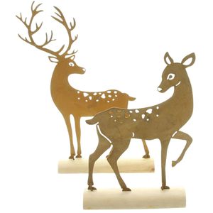 Weihnachtsdeko Frank-Flechtwaren 770698, Hirsch, 2 Stück