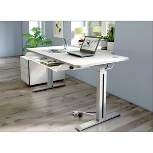 Produktbild für Schreibtisch Kerkmann Move 1 Style, weiß / silber
