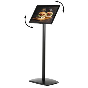Infoständer Update-Displays aus Aluminium, schwarz, A4