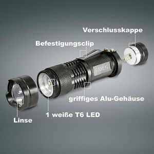 Produktbild für Taschenlampe Eaxus Glow-X, LED, mit Batterie