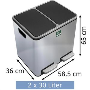 Produktbild für Mülleimer Casa-Pura Felix, silber