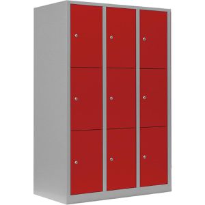 Produktbild für Schließfachschrank Lüllmann 523334, rot