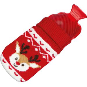 Produktbild für Handwärmer Böttcher-AG im roten Strickbezug mit Rentiermotiv