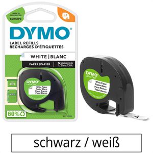 Schriftband Dymo 91220, LetraTag, S0721510, 12mm