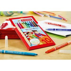 Produktbild für Filzstifte Stabilo Trio 2in1, 222/10