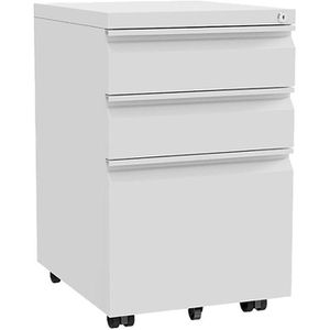 Rollcontainer FlexiSpot RC3W, aus Metall, weiß