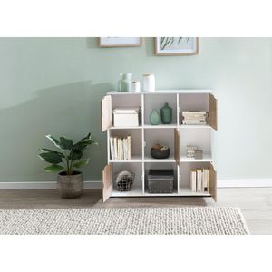 Produktbild für Bücherregal Wohnling WL5.526, weiß / sonoma eiche