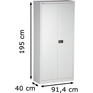 Produktbild für Mehrzweckschrank Bisley E782AAG-645, abschließbar, lichtgrau